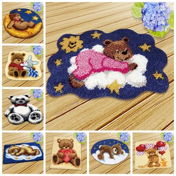 

Knooppakket Latch Hook Kits Cartoon Series Diy Woolens Animal Gift Cute Cross Stitch Pillows Blank Canvas Quality Do It Yourself