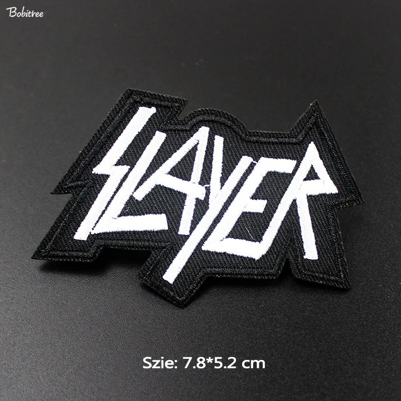

Black White Letters Punk Stripes Patches Embroidered Costume Badges Iron on Applique Stickers for Jacket Sewing Patchwork