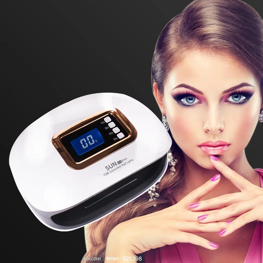 

Sunh4plus Hot Lamp Light Treatment Device 72w High-Power Nail Dryer Smart Sensing Fast kao jiao Not Black Hand