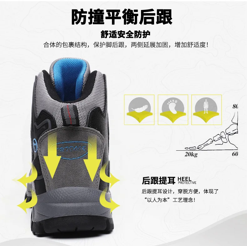 Winter New Style Outdoor Hiking Shoes Men's Travel Casual Outdoor Shoes Wear-Resistant Warm MEN'S SHOES Wholesale