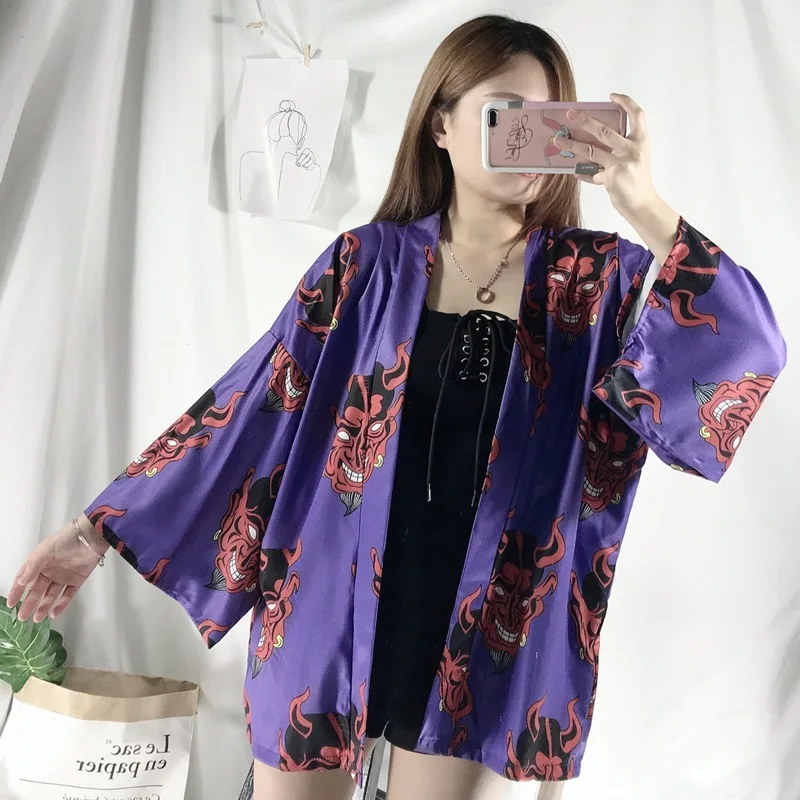 Womens tops and blouses 2020 harajuku kawaii shirt Japanese streetwear outfit kimono cardigan female yukata blouse women AZ004