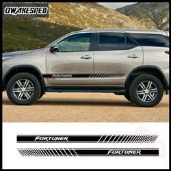 2PCS Both Side Door Decor Stickers For-Toyota Fortuner Car Side Stripes Skirt Decals Auto Body Sport Stickers Vinyl Decals (3)_副本