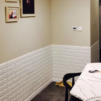 

10 pcs 3D Brick Wall Stickers Wallpaper Decor Foam Waterproof Wall Covering Wallpaper For Kids Living Room DIY Background