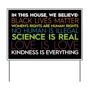 

Yard Sign Woman's Rights Human Rights Bright Colors for Garden Party Lawn Outdoor TP899