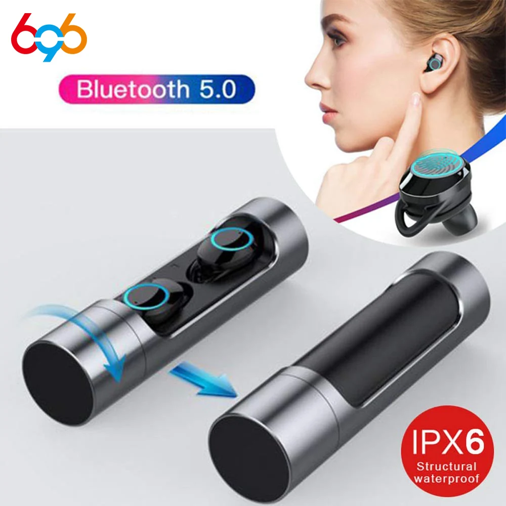 

X8 TWS Bluetooth 5.0 Earphone Mini Wireless Earphones Headphones Touch Control Sports Headset with Mic IPX7 Waterproof Earbuds