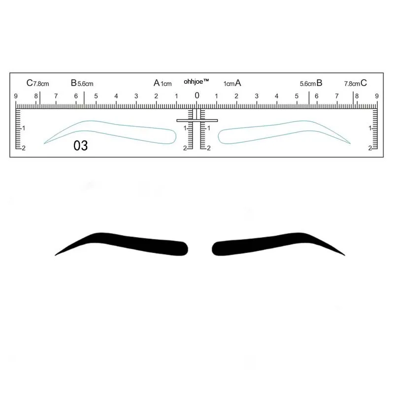 Трафареты для микроблейдинга бровей 10 шт. наклейки товары перманентного макияжа