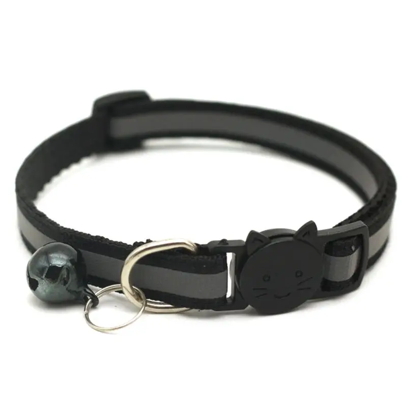 12 Pcs Cat Collar Reflective Breakaway with Bell Colorful for Kitten or Puppy