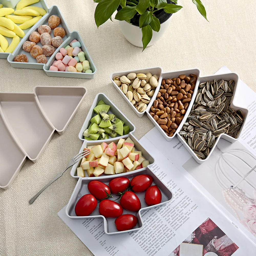 

1PC Christmas Tree Shape Perfect For Seeds Nuts And Dry Fruits Plates Bowl Dish Plate Tableware Breakfast Tray Kitchen Tableware