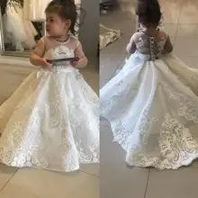 Дорогие нигерийские кружевные платья с цветочным узором для девочек на свадьбу, прозрачное украшенное драгоценностями вечерние платья с рукавами-крылышками для маленьких девочек