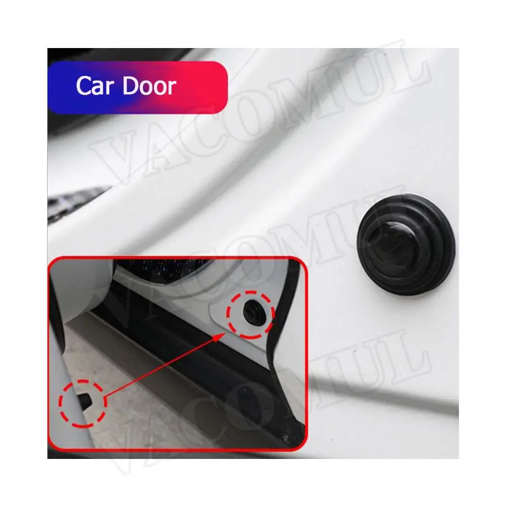 Shock Absorber Gasket 10Pcs Car Door Shock Sticker Absorber Gasket For Car Trunk Sound Insulation Pad Universal Shockproof Thickening Buffer Cushion