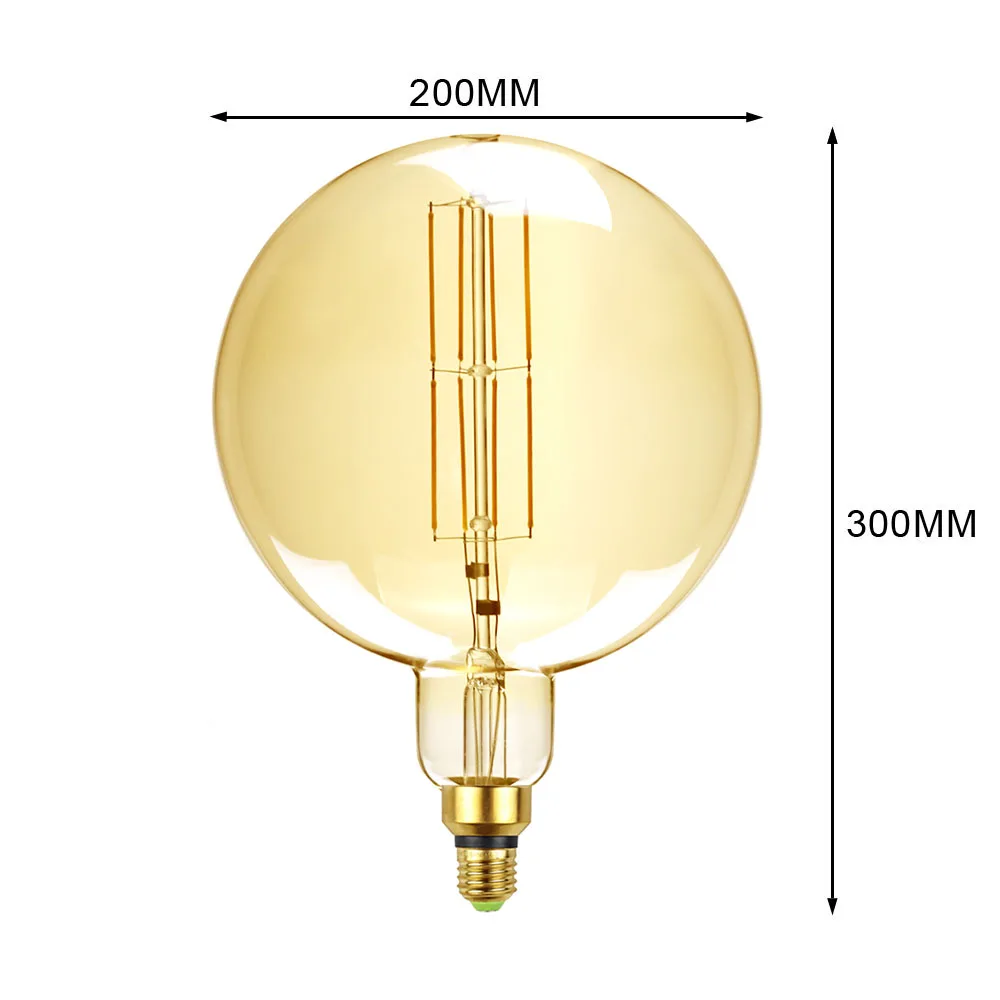 lâmpada gigante de Edison, regulável, decorativa, 220V, 4W, 6W, 8W