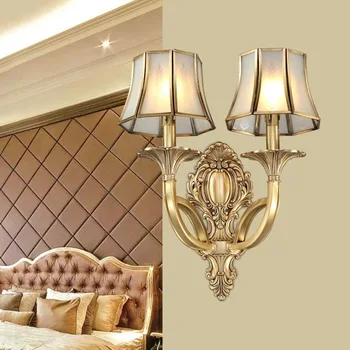 

Living Room Lights Luxury Wall Lamp Free Shipping Style Copper New Arrival Hot Luxurious European Wall Mounted LED Bulbs E27 AC