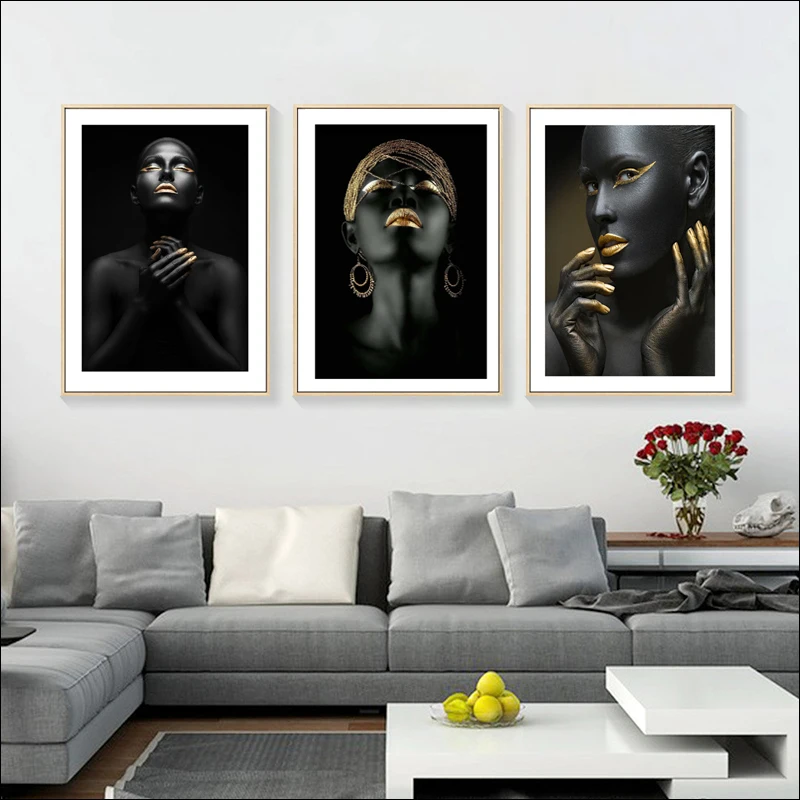 

Embelish Beauty African Woman Fashion Portrait Pictures For Living Room Home Decor