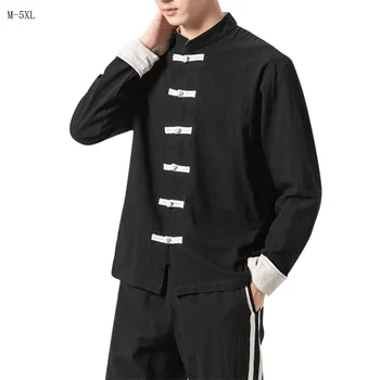 

Mens Bomber Jackets Men's New Winter Style Ethnic Style Large Pure Linen Blouse Comfortable Coat Windbreaker jaqueta masculina