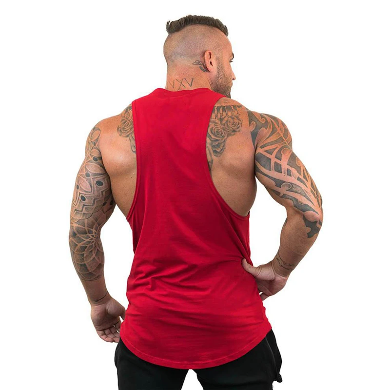 Muscleguys 남성용 탱크 탑 민소매 셔츠, 체육관 피트니스 보디빌딩 운동 싱글 슬링 조끼, 남성 여름 브랜드 의류