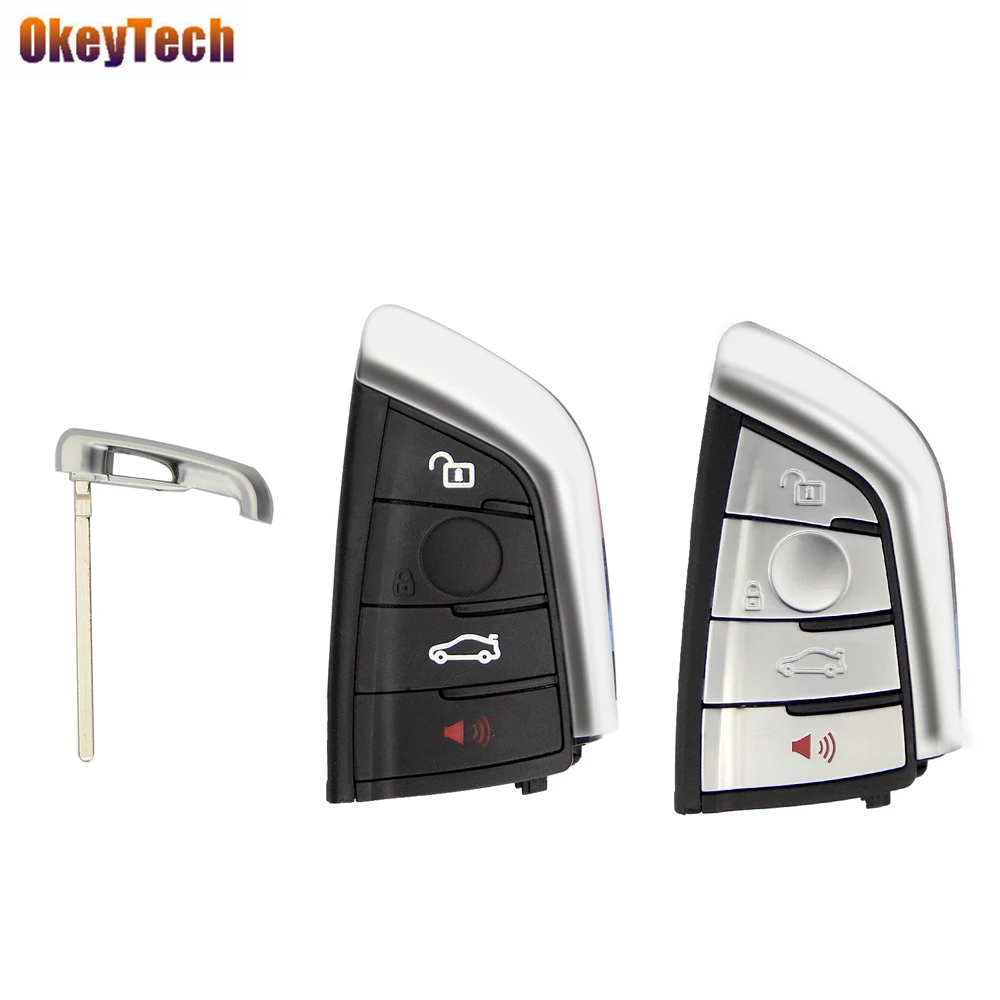 OkeyTech 4 кнопки смарт-карта Автомобильный ключ оболочка для BMW 1 2 7 серия X1 X5 X6 X5M X6M