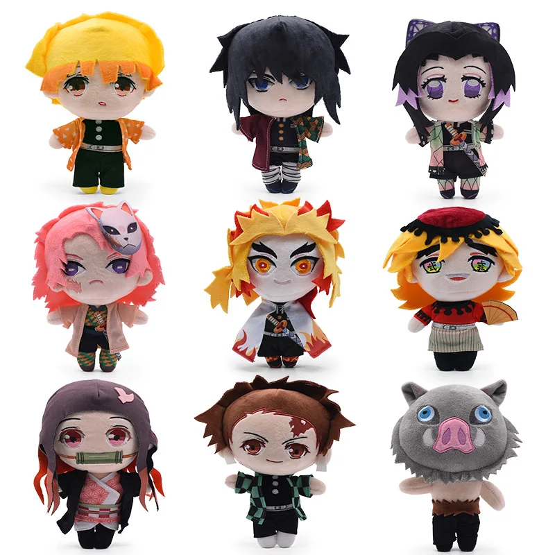 

Anime Demon Slayer Cosplay Plush Dolls Kimetsu no Yaiba Tanjirou Nezuko Zenitsu Shinobu Cartoon Peripheral Gift Doll Plush Toys