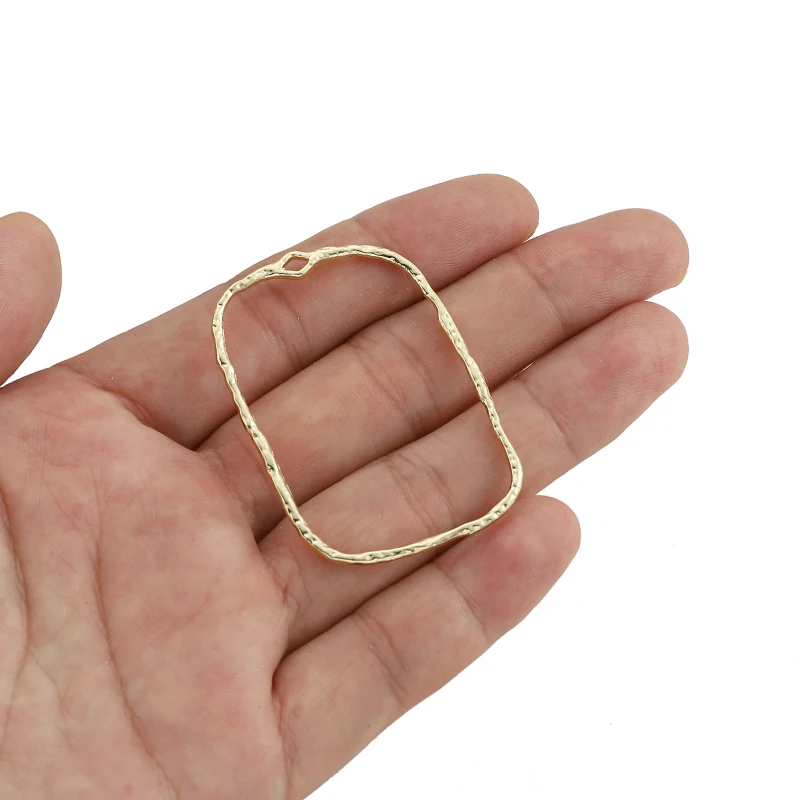 

10Pcs Rectangle Charms Metal Frame Pendants For DIY Charms Necklace Bracelet Earrings Connectors Pendants Jewelry Findings