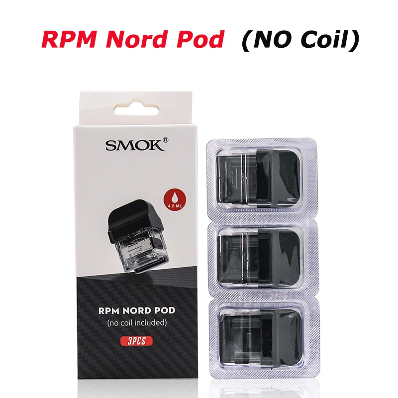 3pcs RPM Nord Pod SMOK RPM Стандартный Pod& Nord Pod для RPM40 Vape комплект электронная сигарета картридж испаритель распылитель - Цвет: 3pcs RPM Nord Pod