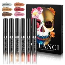 

DELANCI La Catrina 6 Color Glitter Liquid EyeShadow Pencil Set Sparkle Metallic Diamond Lasting Shiny Stay Golden Cosmetics