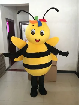 

Bee Hornet Mascot Costume Yellow Bee Mascot Adult Character Costume Cosplay Apparel Wasp Bee Mascot Costume for Halloween Party