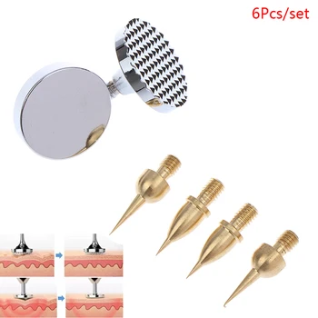 

6Pcs/Set Lift Wrinkle Tattoo Spot Removal Fine Needle Flat Striated Round Head