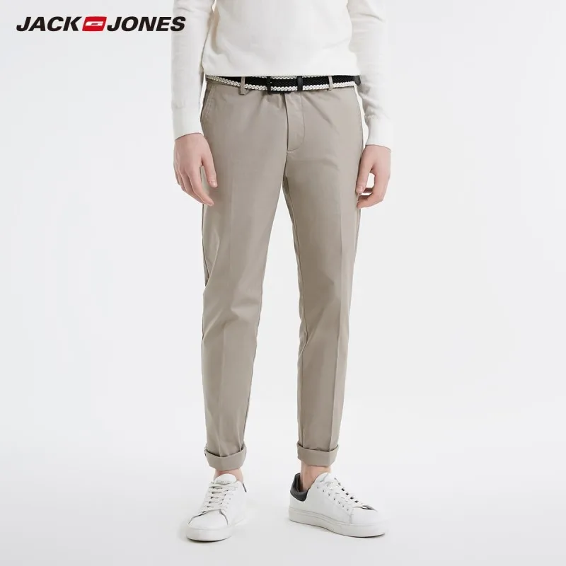 MOUNTAIN JackJones мужские Стрейчевые деловые повседневные брюки Slim Fit Мужская одежда 219114512 - Цвет: MOUNTAIN