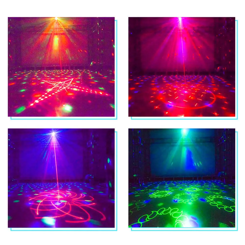 90 Patterns RGB LED Disco Light RGB Laser Magic Ball Projection Lamp Stage Lighting Show for Home Party KTV DJ Dance Floor