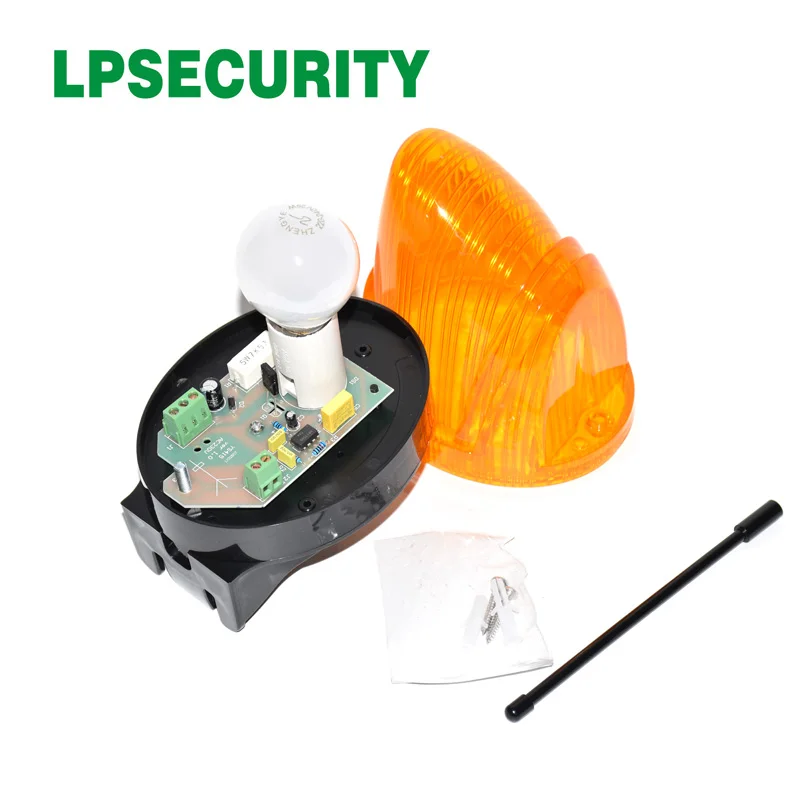 12V 24V 220v outdoor Antenna LED or Bulb Alarm Light Strobe Flashing Emergency Warning Lamp wall mount for Gate Opener no sound images - 6