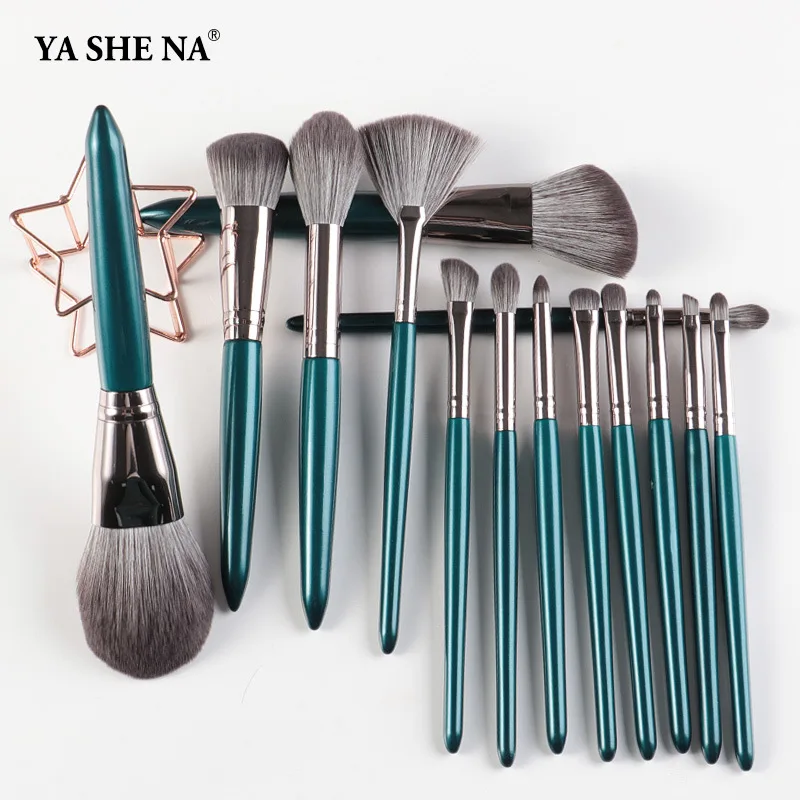 

2022 New Deep Blue Series 14pcs Synthetic Hair Makeup Brushes-Soft Brush And Portable Cosmetic Bag-For Professional And Beginner