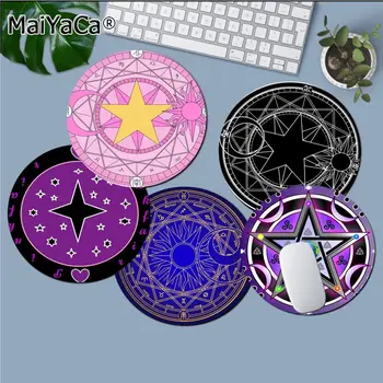 

Maiyaca Sakura Kinomoto Star Wand Silicone round mouse Pad to Mouse Game Anti-Slip Laptop PC Mice Pad Mat gaming Mousepad