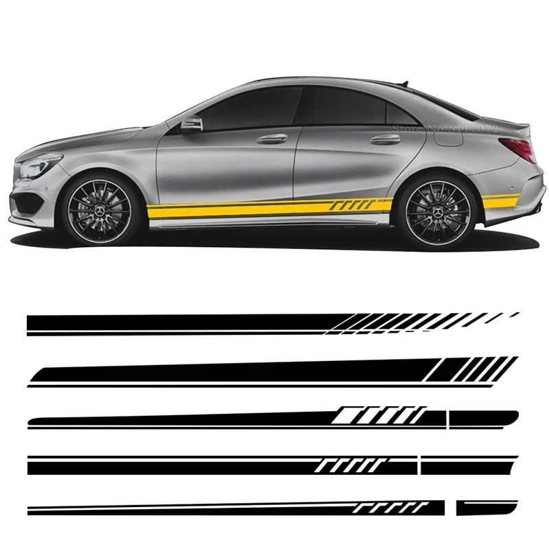 Edition 1 Car Hood Decal Side Stripes Skirt Sticker For Mercedes Benz CLA  Class CLA 45 AMG C117 X117 W117 C118 X118 Accessories - AliExpress