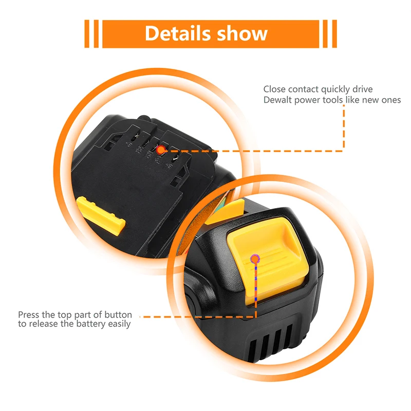 Сменный литий ионный аккумулятор DCB182 18/20 в 6 0 Ач для инструментов Dewalt Max DCB205 DCB206