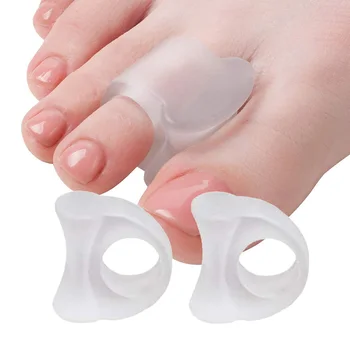 1 Pair Toe Silicone Bunion Guard Foot Care Orthopedic Toe Separators Finger Toe Separator Correction Pad Foot Care Tool