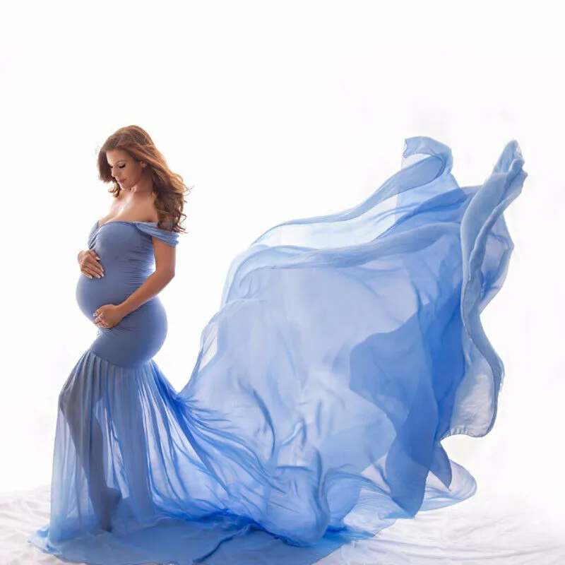 Платья для беременных для фотосессии Pregnants элегантное сексуальное платье с открытыми плечами