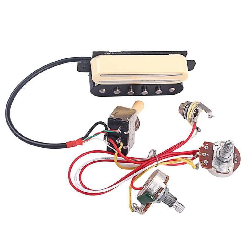 

1 Set Copper Dual Rail Single Coil Pickup Humbucker for Electric/Cigar Box Guitar Parts Diy