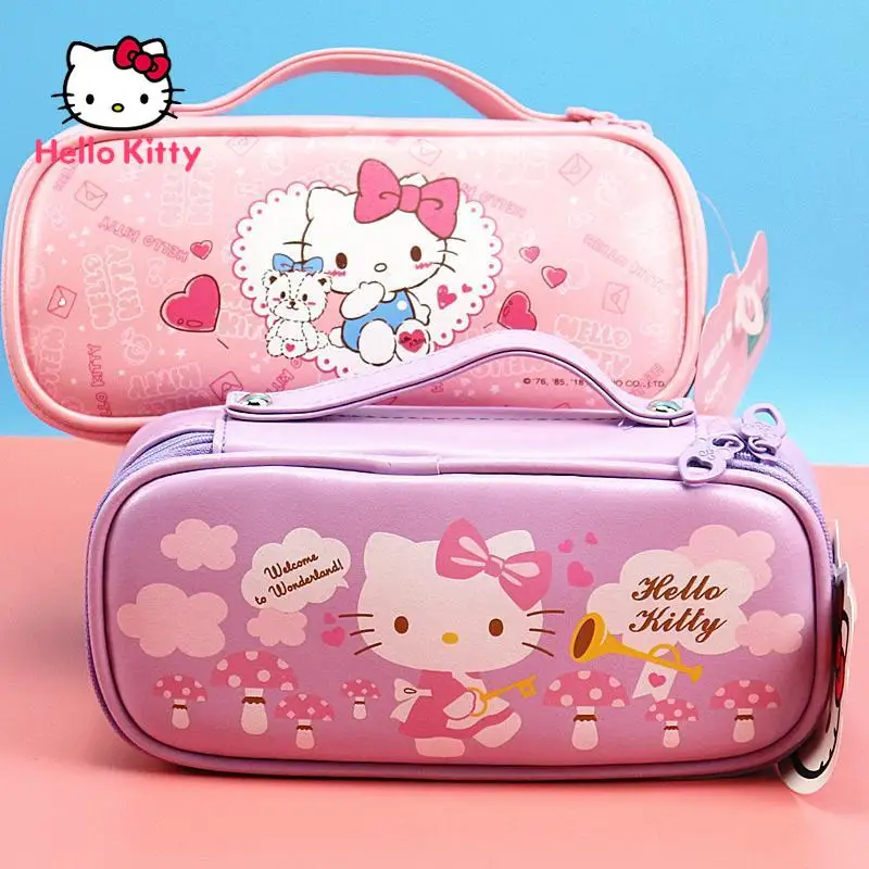 

Hello Kitty Student Cipher Lock Girl Cartoon Stationery Pencil Case Stationery Box Suitable for girls
