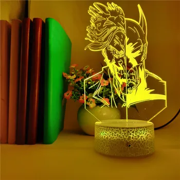 

Clock Base Joker and Batman 3D Led Night Light Colorful USB LED Table Lamp Acrylic for Children Birthday Gifts Party Decoration