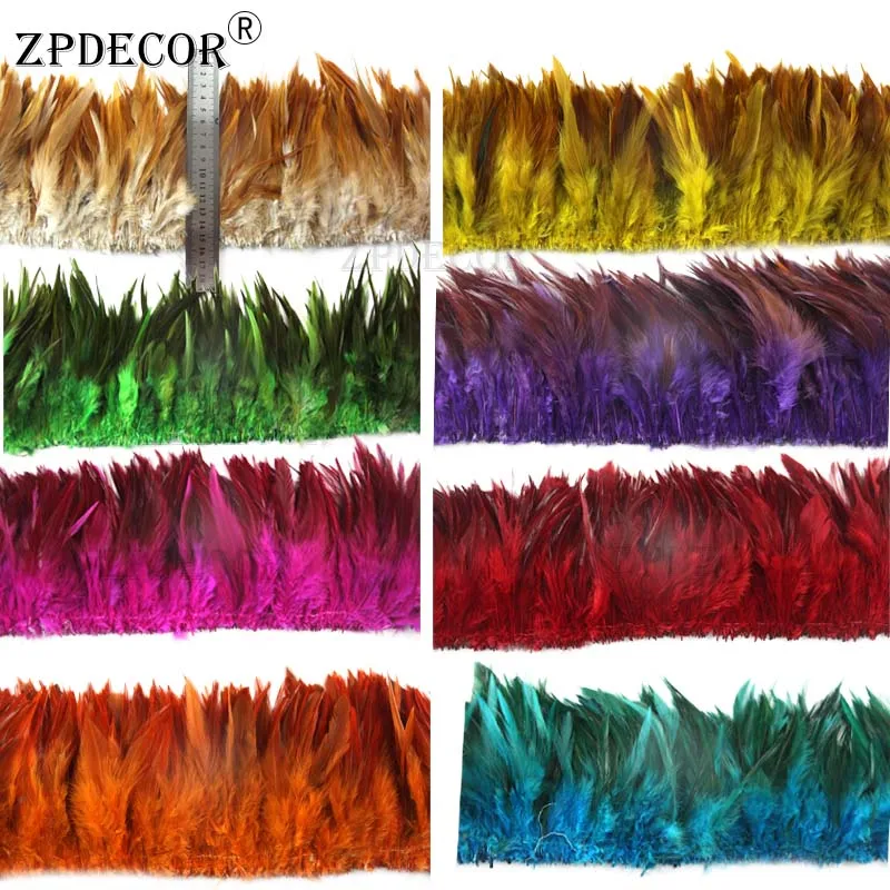 ZPDECOR седло для петуха перья нанизанные 1 ярд за штуку карнавала | Дом и сад