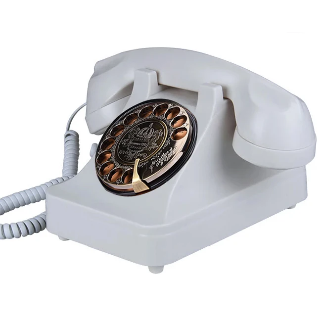 Retro cordless GSM sim card revolve telephone Swivel Plate Rotary Dial Antique Landline Phone For Office Home Hotel house