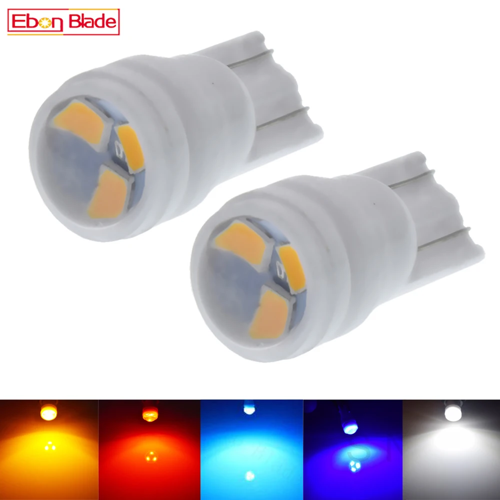 Светодиодная лампа T10 W5W 2835 3 Smd для автомобиля 2/5 шт. автомобильная керамическая