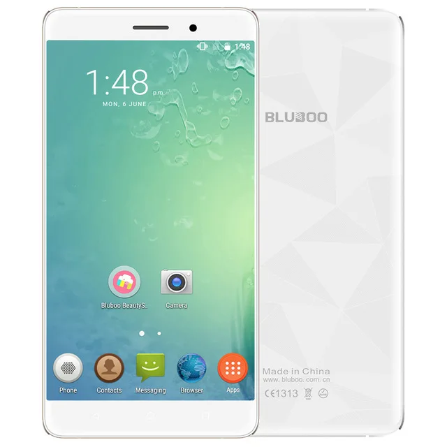 Bluboo Maya 3g Мобильный телефон 5," HD 3000mAh WCDMA MTK6580 четырехъядерный Android 6,0 2G+ 16G 13MP задняя камера смартфон - Цвет: Белый