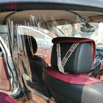 

Transparent Car Anti Droplets Proof Isolation Screen PVC Protection Film Curtain For Uber Taxi Driver Passenger Car Interior