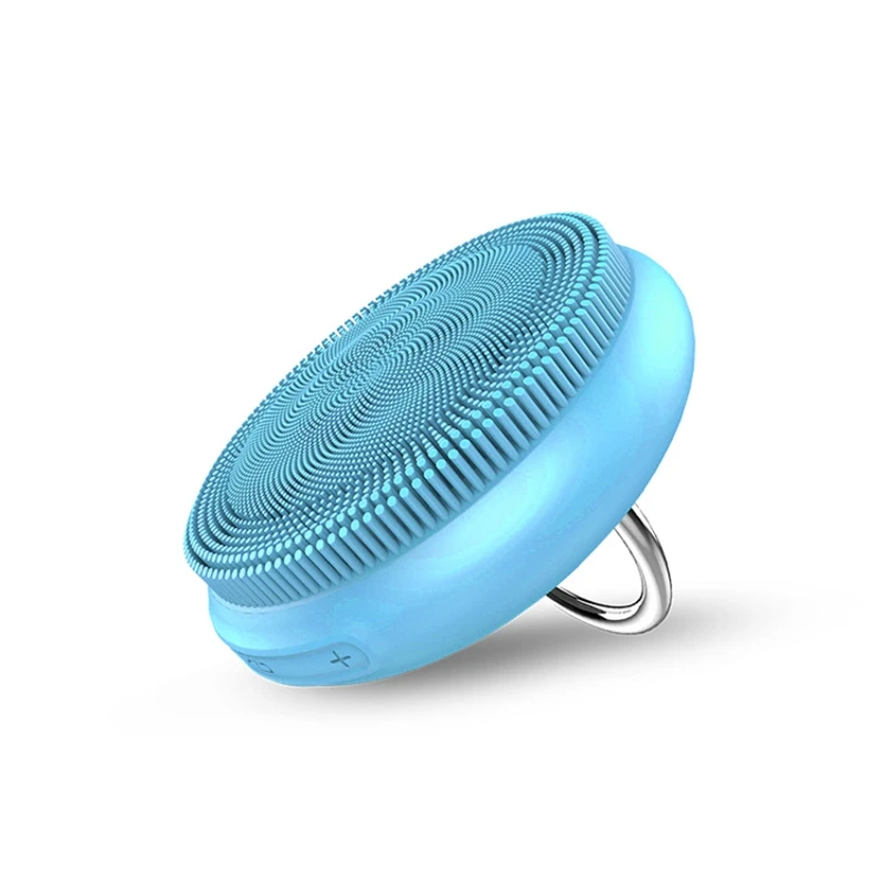 blue Очищающая щетка для лица с usb-зарядкой, силиконовая Очищающая щетка для лица, контроль над маслом, удаление черных точек, очистка пор, щетка - Цвет: blue