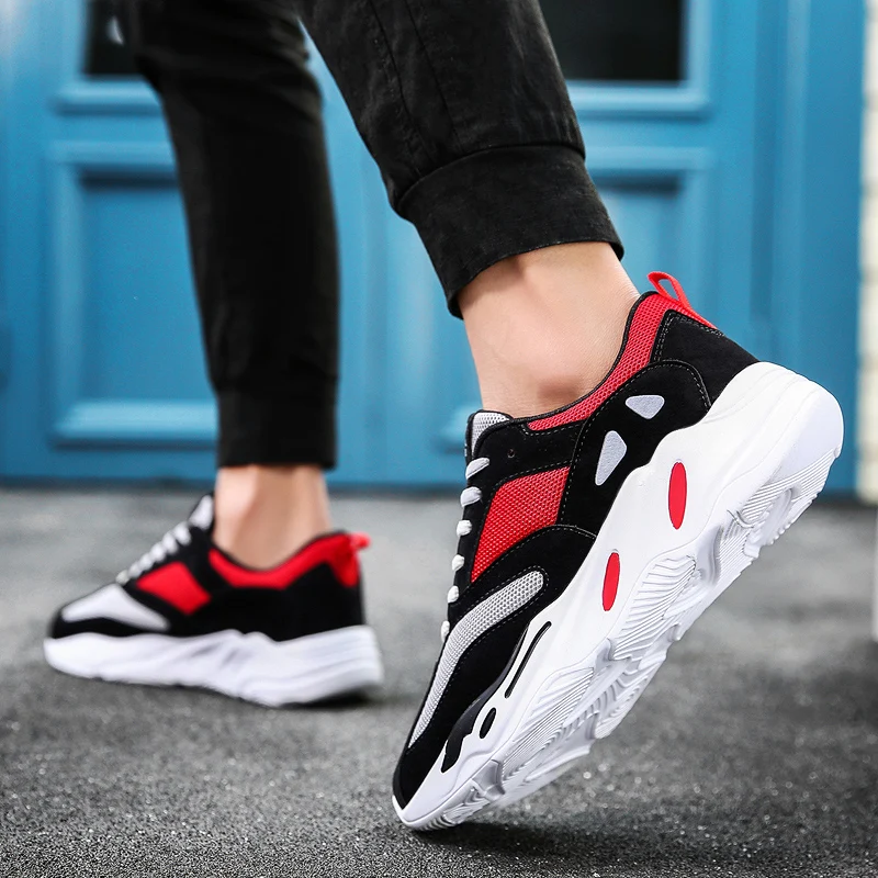 

2019 Autumn New Arrival Fall Sports Leisure Network Cloth Mens Shoes Casual Shoes Lace Up Flat Running women Shoes Size 35-44