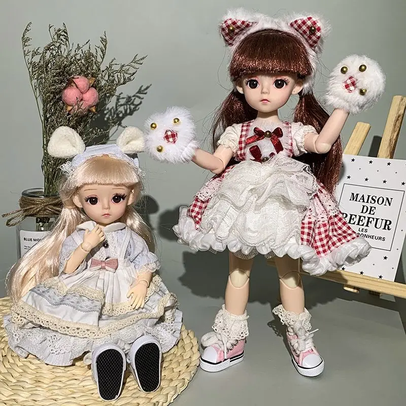 

30 см кукла 1/6 BJD 21 подвижные суставы 3D моделирование глаз макияж девушка милое платье Кукла Принцесса модное платье DIY игрушка подарок девушка