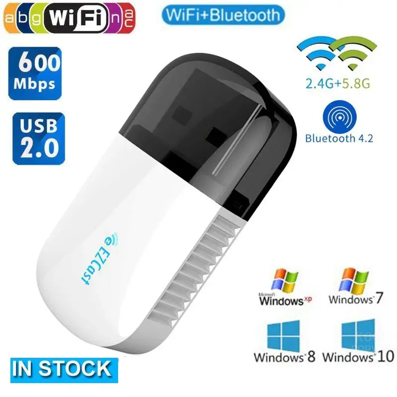 600 Мбит/с беспроводной USB Wifi адаптер ПК сетевая карта Bluetooth 4 2 Ethernet Lan Dongle приемник