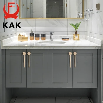 KAK Brooch Design Pearl Gold Cabinet Knobs and Handles Zinc Alloy Kitchen Handles Drawer Knobs Pulls Furniture Handle Hardware