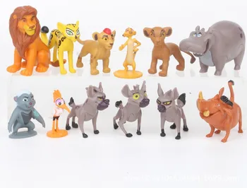 

12pcs Cartoon The Lion Guard King Kion Simba PVC Action Figures Bunga Beshte Fuli Ono Figurines Doll Kids Toys for Children Boys