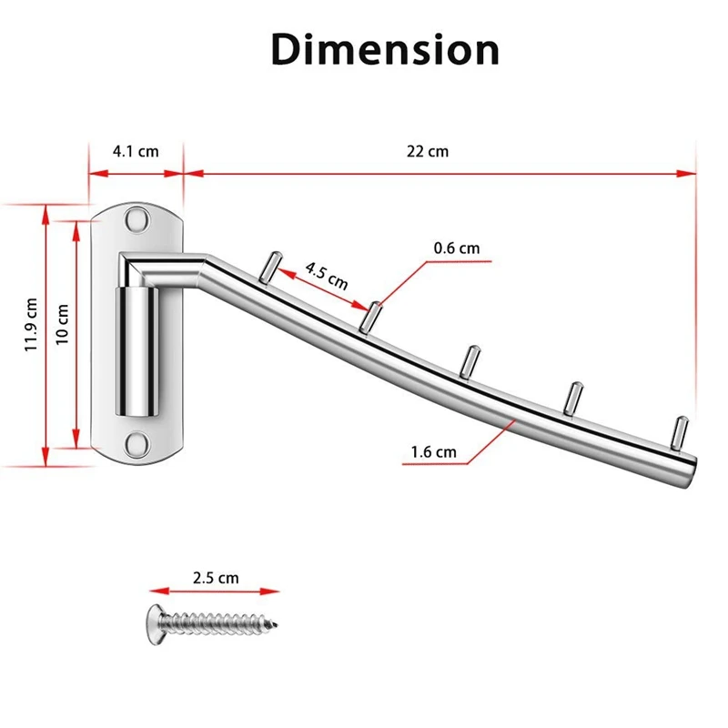 Складная настенная вешалка для одежды, вешалка для одежды, крючок для одежды из нержавеющей стали с поворотным кронштейном, держатель для
